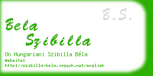 bela szibilla business card